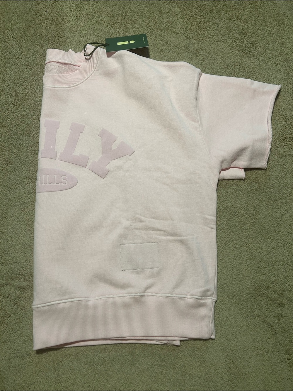 Daily Drills Cropped Sleeve Daily Crew - Cupid Pink Size XS/S NWT